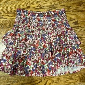Pink floral skirt, size S